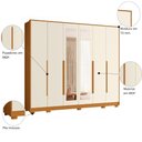 Ver imagem 4 de Guarda Roupa Grande 6 Portas 6 Gavetas com Espelho