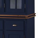 Ver imagem 4 de Cristaleira Arca e Oratório 6 Portas 2 Gavetas Manchester 2058 - Azul Petróleo/imbuia Glazer