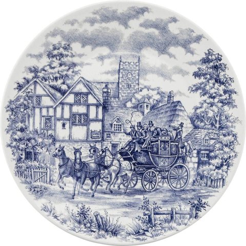 Kit 8 Pratos Rasos Biona Cena Inglesa Oxford Cerâmica 26cm