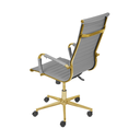 Ver imagem 3 de Cadeira de Escritório Giratoria Eames Cinza - Alta | Dourado Matte