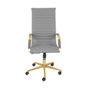 Ver imagem 2 de Cadeira de Escritório Giratoria Eames Cinza - Alta | Dourado Matte