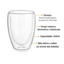 Ver imagem 2 de Kit 06 Copos de Vidro Duplo Borossilicado Agua Suco 450ml