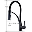 Ver imagem 5 de Torneira Cozinha Gourmet Monocomando Preto Fosco