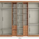 Ver imagem 4 de Guarda-Roupa Casal 7 Portas 8 Gavetas com Espelho 270x55x230cm Absolut New Yescasa Verde Freijó/Sálvia