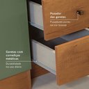 Ver imagem 7 de Guarda-Roupa Casal com Espelho 7 Portas 8 Gavetas Freijó/Verde Sálvia 270cm Yescasa Absolut New