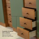 Ver imagem 6 de Guarda-Roupa Casal com Espelho 7 Portas 8 Gavetas Freijó/Verde Sálvia 270cm Yescasa Absolut New