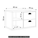 Ver imagem 4 de Gabinete de Banheiro 80cm para Cuba 2 Portas Fael Mel/arenas F10 - Mpozenato