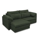 Ver imagem 5 de Sofá Retrátil Manual Sala de Estar Nolan Bipartido 175cm Conforto Premium em Couro Verde Manchado G5