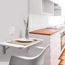 Ver imagem 2 de Mesa Dobrável Premium (Selo Fsc) 80 x 41 cm Branca com Cantos Arredondados e Kit para Fixação Bemfix