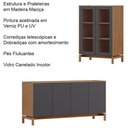 Ver imagem 5 de Cristaleira 2 Portas Vidro Balcao Buffet 4 Portas Tauari Concret Milani Store