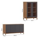 Ver imagem 4 de Cristaleira 2 Portas Vidro Balcao Buffet 4 Portas Tauari Concret Milani Store