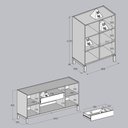 Ver imagem 7 de Cristaleira 2 Portas Vidro Balcao Buffet 4 Portas Tauari Concret Milani Store