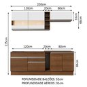 Ver imagem 4 de Armário de Cozinha Completa 220cm Rustic/Rustic/Branco Parma Madesa 02