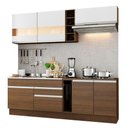 Ver imagem 3 de Armário de Cozinha Completa 220cm Rustic/Rustic/Branco Parma Madesa 02
