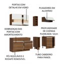 Ver imagem 5 de Armário de Cozinha Completa 220cm Rustic/Rustic/Branco Parma Madesa 02