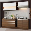Ver imagem 1 de Armário de Cozinha Completa 220cm Rustic/Rustic/Branco Parma Madesa 02