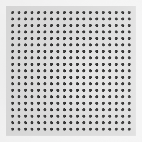 Painel Acústico Absorvedor Decorativo Skal09 60x60mm Maestra:branco