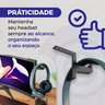 Suporte para Headset Canto Monitor-compacto-organizador -lado Direito-abs-fone de Ouvido-acessório - 6