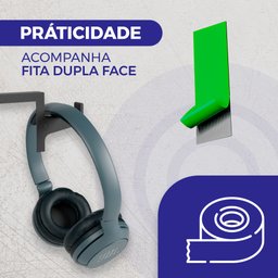 Suporte para Headset Canto Monitor-compacto-organizador -lado Direito-abs-fone de Ouvido-acessório - 7