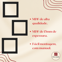 Ver imagem 5 de Kit com 3 Nichos Decoração para Quarto Preto 30x30x12cm