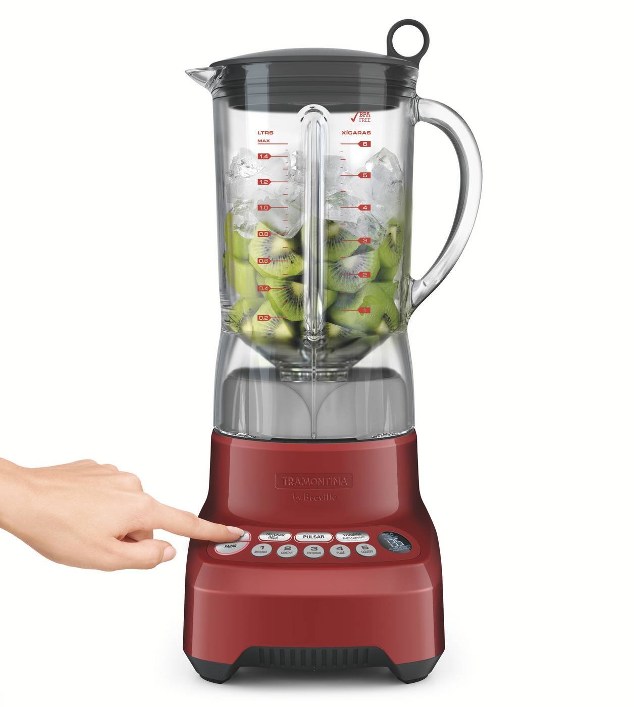 Liquidificador Breville Gourmet Vermelho 1100w 1,5l 220v Tramontina 69005022 - 3