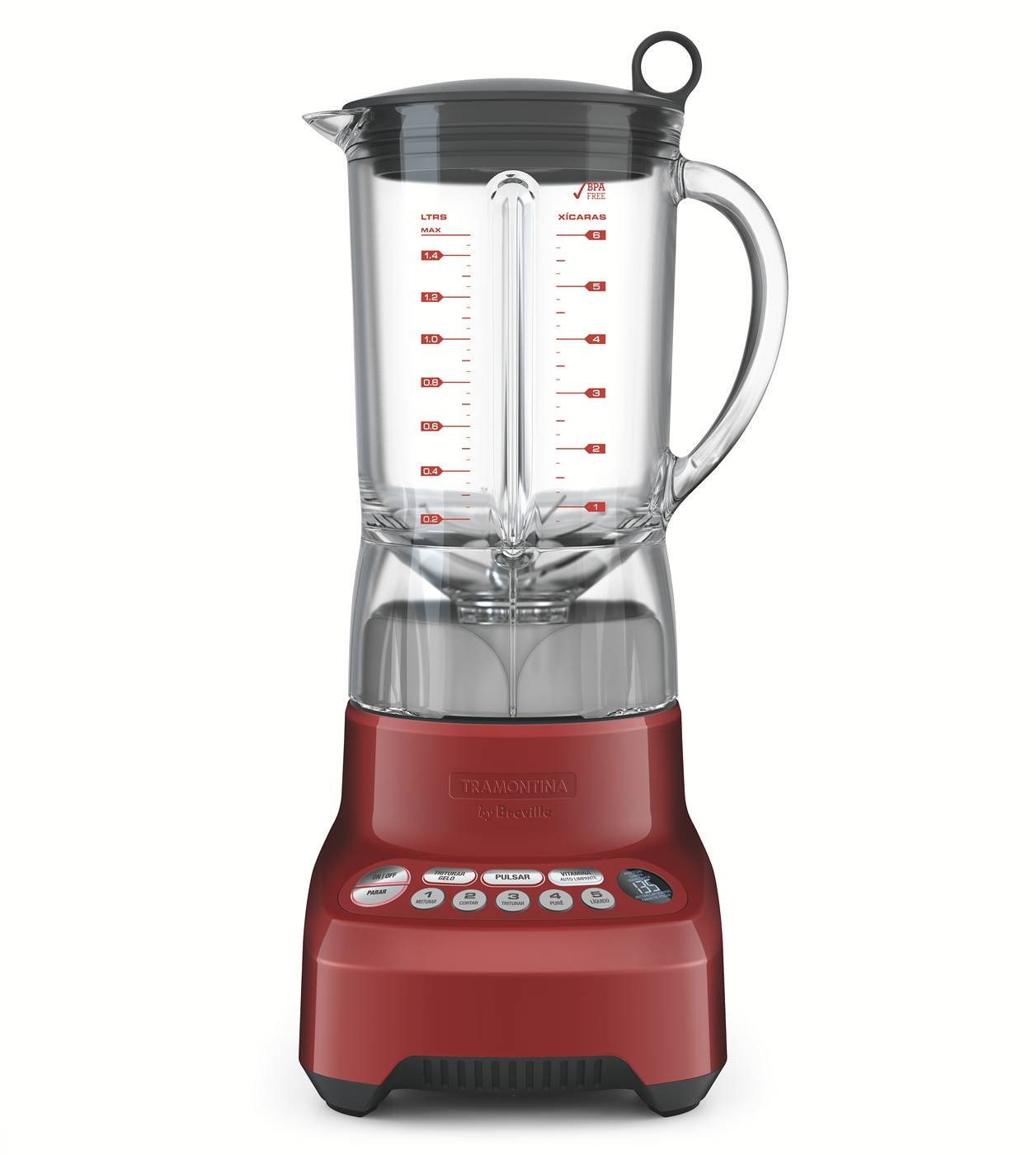 Liquidificador Breville Gourmet Vermelho 1100w 1,5l 220v Tramontina 69005022 - 1