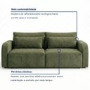 Ver imagem 4 de Sofá Cama Retrátil e Reclinável 3 Lugares Poliéster Verde 216cm Montreal
