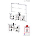 Ver imagem 4 de Conjunto Sala de Estar Rack/Painel TV/Aparador Multimóveis Sofia FG1005 Branco/Natural