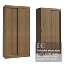 Ver imagem 6 de Conjunto 2 Guarda Roupas Casal Tokio 4 Portas de Correr MDP Rustic Madesa 218cm