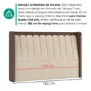 Ver imagem 6 de Cabeceira Queen 160 cm Lumina LED com Frame Linho Tca 210 Corino Tcs 721 Peer