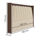 Ver imagem 3 de Cabeceira Queen 160 cm Lumina LED com Frame Linho Tca 210 Corino Tcs 721 Peer