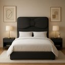 Ver imagem 1 de Cabeceira de Cama Box Estofada 120 Cm Viúva Decoração Laço Boucle