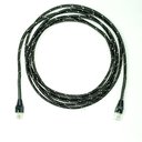 Ver imagem 1 de Cabo de Rede Cat5e Revestido Tecido Preto/rosa Copperlan 10 Metros