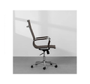 Ver imagem 2 de Cadeira Escritório Café Presidente Eames Couro 3301 Alta