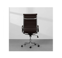 Ver imagem 3 de Cadeira Escritório Café Presidente Eames Couro 3301 Alta