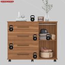 Ver imagem 7 de Cômoda Flora 1 Porta 4 Gavetas 1,25 M - Comoda para Quarto - Demobile:amêndola