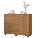 Ver imagem 2 de Cômoda Flora 1 Porta 4 Gavetas 1,25 M - Comoda para Quarto - Demobile:amêndola