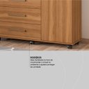Ver mais imagens de Cômoda Flora 1 Porta 4 Gavetas 1,25 M - Comoda para Quarto - Demobile:amêndola
