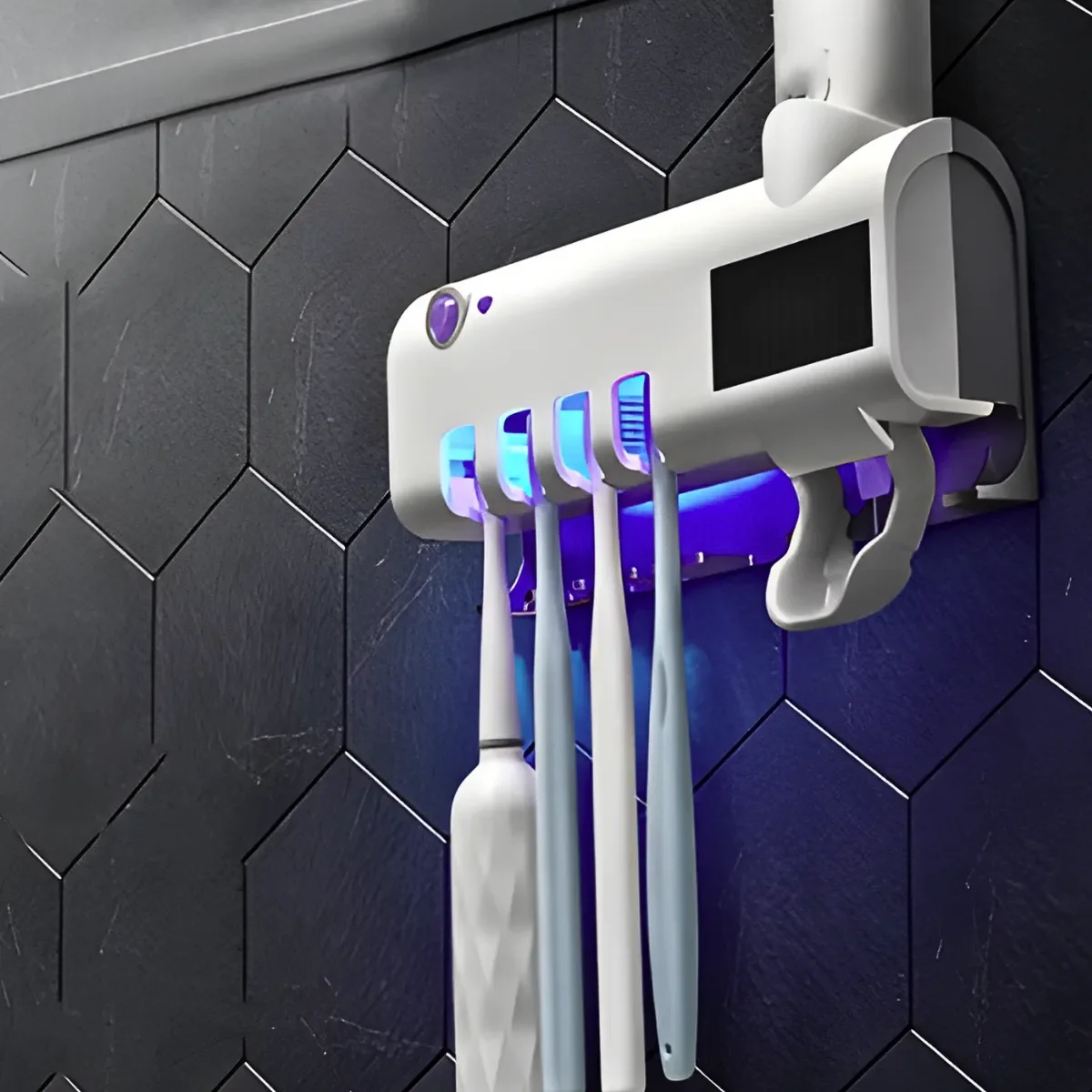 Ver imagem 4 de Suporte Dispenser Esterilizador Uv Escova e Creme Dental