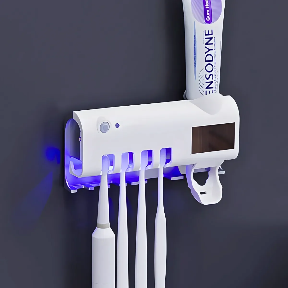 Suporte Dispenser Esterilizador Uv Escova e Creme Dental - 2