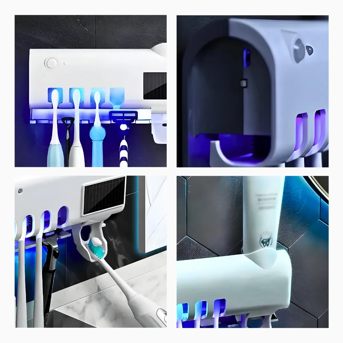 Ver imagem 7 de Suporte Dispenser Esterilizador Uv Escova e Creme Dental