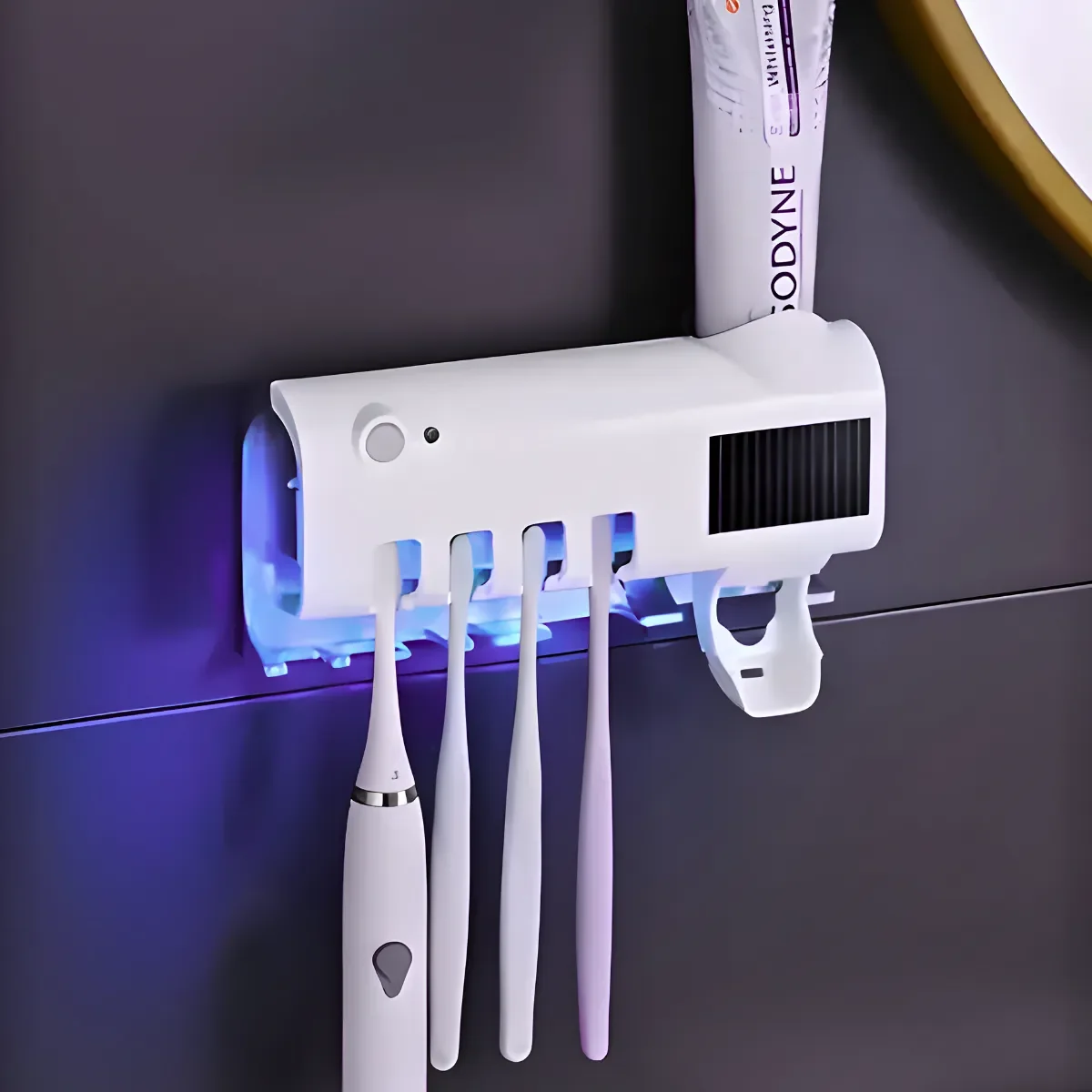 Suporte Dispenser Esterilizador Uv Escova e Creme Dental - 5