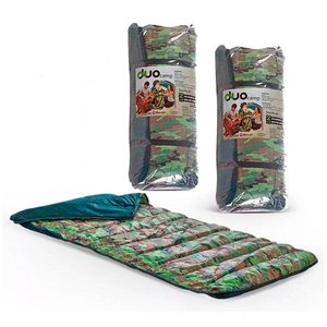 Kit 2 Colchonetes Saco de Dormir FA Colchões Duocamp Acampamento Camping Solteiro 185x65cm