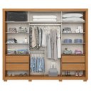 Ver imagem 2 de Guarda Roupa Casal 2 Portas Deslizantes 4 Gavetas Palace D237 Cinamomo - Henn