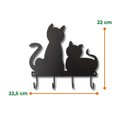 Ver imagem 2 de Porta Chaves Suporte de Parede Gatinhos em Ferro Decorativo