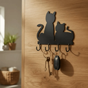 Ver imagem 1 de Porta Chaves Suporte de Parede Gatinhos em Ferro Decorativo