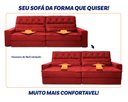 Ver imagem 6 de Sofá Retrátil Reclinável 230cm Ascari Suede Velut com molas Ensacadas - King House