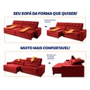 Ver imagem 5 de Sofá Retrátil Reclinável 230cm Ascari Suede Velut com molas Ensacadas - King House
