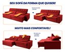 Ver imagem 5 de Sofá Retrátil Reclinável 230cm Ascari Suede Velut com molas Ensacadas - King House