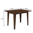 Ver imagem 4 de Mesa para Sala de Jantar 120cm Retangular Tampo Chanfrado Kate Poliman Amêndoa